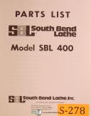 Southbend SBL 500, Lathe Parts List Manual Year (1983)