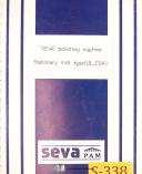 Seva Stationary Molt UL CSA, Polishing Machine, Install Maint Electrical Manual