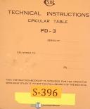 SIP PD-3, Circular Table Technical Instructions Manual