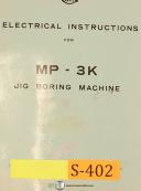 SIP MP-3K, Jig Boring Machine, Electrical Instructions Manual 1957