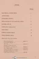 Thompson Profiler Miller Operation, Maintenance & Parts List Manual Year (1963)
