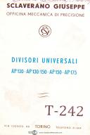 Torino AP 130, 150-175, Mode Lathe, Divisorio Universali, Italian Tooling Manual