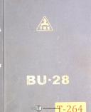 Tos BU-28, Lathe, Installation Operations & Maintenance Manual