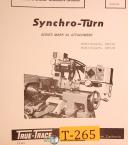 True Trace, Synchro Turn Mark 50 Attachment, Service and Parts Manual