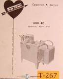 True Trace Series 45, Hydraulic Power Unit, PS19-23, Operations Service Manual