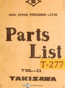 Takisawa TSL-D, Lathe Parts List and Assembies Manual