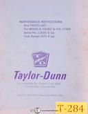Taylor Dunn 1159SC, 170 & 171AN, Vehicle Transport, Maintenance & Parts Manual