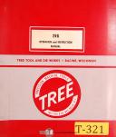 Tree 2VG, Mill Operations Instructions and Parts Manual 1965