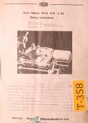 Traub SRV A15-A25, Mill Service Manual