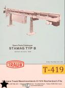 Traub-Traub Automatic Lathe TB, Parts and Drawings Manual 1977-TB-01