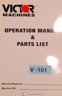  Victor Tailift TPR 720A, 820A & 920A, Attachment, Operation & Parts List Manual