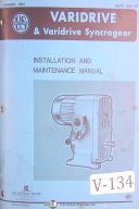  Varidrive Varidrive Syncrogear, U.S. Motors, Instr. 309-19, Maintenance Manual