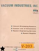 Vacuum Industries Series 5300 429, Welding Chamber Operation Wiring Parts Manual