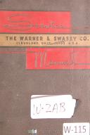  Warner & Swasey 2AB Bar Automatic M-3380, Service Manual