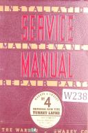  Warner & Swasey No. 4, M-1320 - Lot 31 Turret Lathe Service Manual Year (1941)