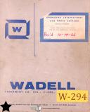  Wadell EMP-110, Biring Chucking Install Operations Parts and Wiring Manual 1965