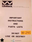 Whitlock-Whitlock 500 Series, Hopper Loader Installation Operations Maintenance Manual-500-01