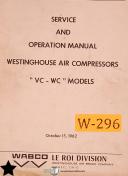 Wabco-Westinghouse-Wabco Westinghouse VC-WC, Air Compressor Operations Service Manual 1962-VC-WC-01