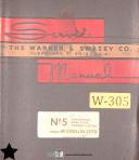 Warner & Swasey-Warner & Swasey 5 Spindle Automatic Machine , M-2540 Lot 119 Service Manual 1954-5 Spindle-M-2540-05