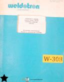 Weldotron-Weldotron 8003B, Sentry Sensing Device Operations Parts Wiring Manual 1981-8003B-01