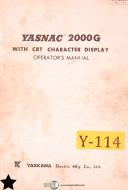 Yasnac-Yasnac 2000G with CRT Character Display Program Instructions Manual 1981-2000G-04