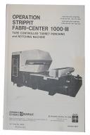 Strippit Fabri-Center 1000 III Punch Operation Manual
