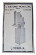 Timesavers Model 648 & 948 Belt Sander Owners Manual