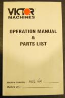  Victor 1600/2000 Series Lathe Operators & Parts Manual